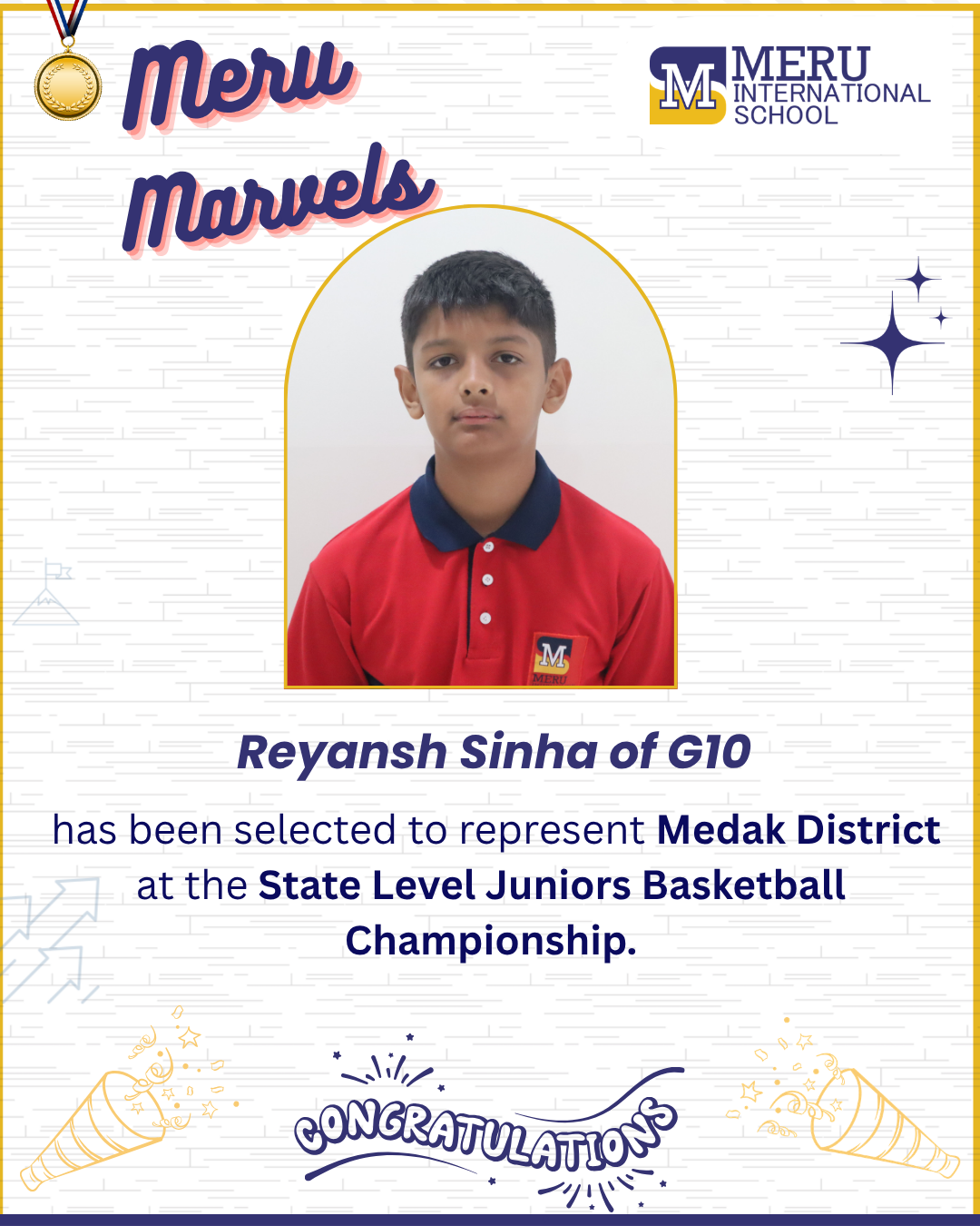 Reyansh Sinha of Grade 10